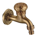 Maxbell Antique Gold Brass Washing Machine Sink Water Faucet Sink Tap Wall Mounted 2