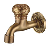 Maxbell Antique Gold Brass Washing Machine Sink Water Faucet Sink Tap Wall Mounted 1