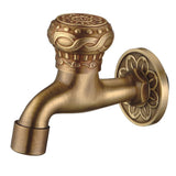 Maxbell Antique Gold Brass Washing Machine Sink Water Faucet Sink Tap Wall Mounted 1