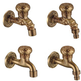 Maxbell Antique Gold Brass Washing Machine Sink Water Faucet Sink Tap Wall Mounted 1