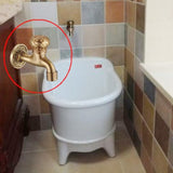 Maxbell Antique Gold Brass Washing Machine Sink Water Faucet Sink Tap Wall Mounted 1