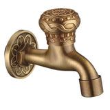 Maxbell Antique Gold Brass Washing Machine Sink Water Faucet Sink Tap Wall Mounted 1