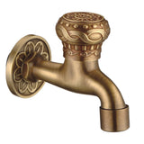 Maxbell Antique Gold Brass Washing Machine Sink Water Faucet Sink Tap Wall Mounted 1