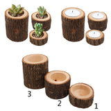 Maxbell Tree Stump Wooden Candle Holder Tea Light Holder  Wedding Decoration 2.5cm