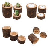 Maxbell Tree Stump Wooden Candle Holder Tea Light Holder  Wedding Decoration 2.5cm