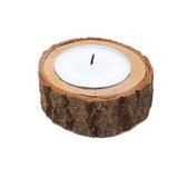 Maxbell Tree Stump Wooden Candle Holder Tea Light Holder  Wedding Decoration 2.5cm