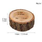 Maxbell Tree Stump Wooden Candle Holder Tea Light Holder  Wedding Decoration 2.5cm