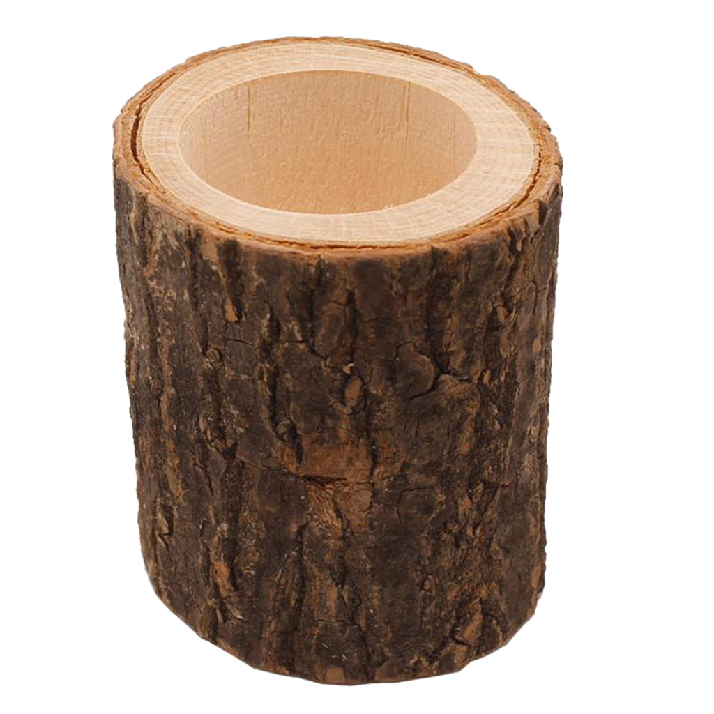 Maxbell Tree Stump Wooden Candle Holder Tea Light Holder for Wedding Decoration 7cm