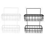 Maxbell Double Layer Iron Storage Rack Organizer Shelf for Kitchen Bathroom Black