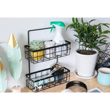 Maxbell Double Layer Iron Storage Rack Organizer Shelf for Kitchen Bathroom Black