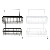 Maxbell Double Layer Iron Storage Rack Organizer Shelf for Kitchen Bathroom Black