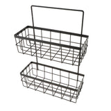 Maxbell Double Layer Iron Storage Rack Organizer Shelf for Kitchen Bathroom Black