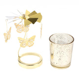 Maxbell Romantic Rotating Candle Holder Stand Spining Tealight Candlestick Butterfly