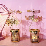 Maxbell Romantic Rotating Candle Holder Stand Spining Tealight Candlestick Angel