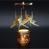 Maxbell Romantic Rotating Candle Holder Stand Spining Tealight Candlestick Fairy