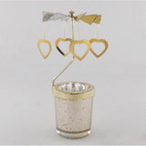 Maxbell Romantic Rotating Candle Holder Stand Spining Tealight Candlestick Heart