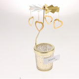 Maxbell Romantic Rotating Candle Holder Stand Spining Tealight Candlestick Heart