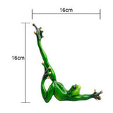 Maxbell Resin Creative 3D Craft Frog Figurine Office Desk Car Dashboard Onament d