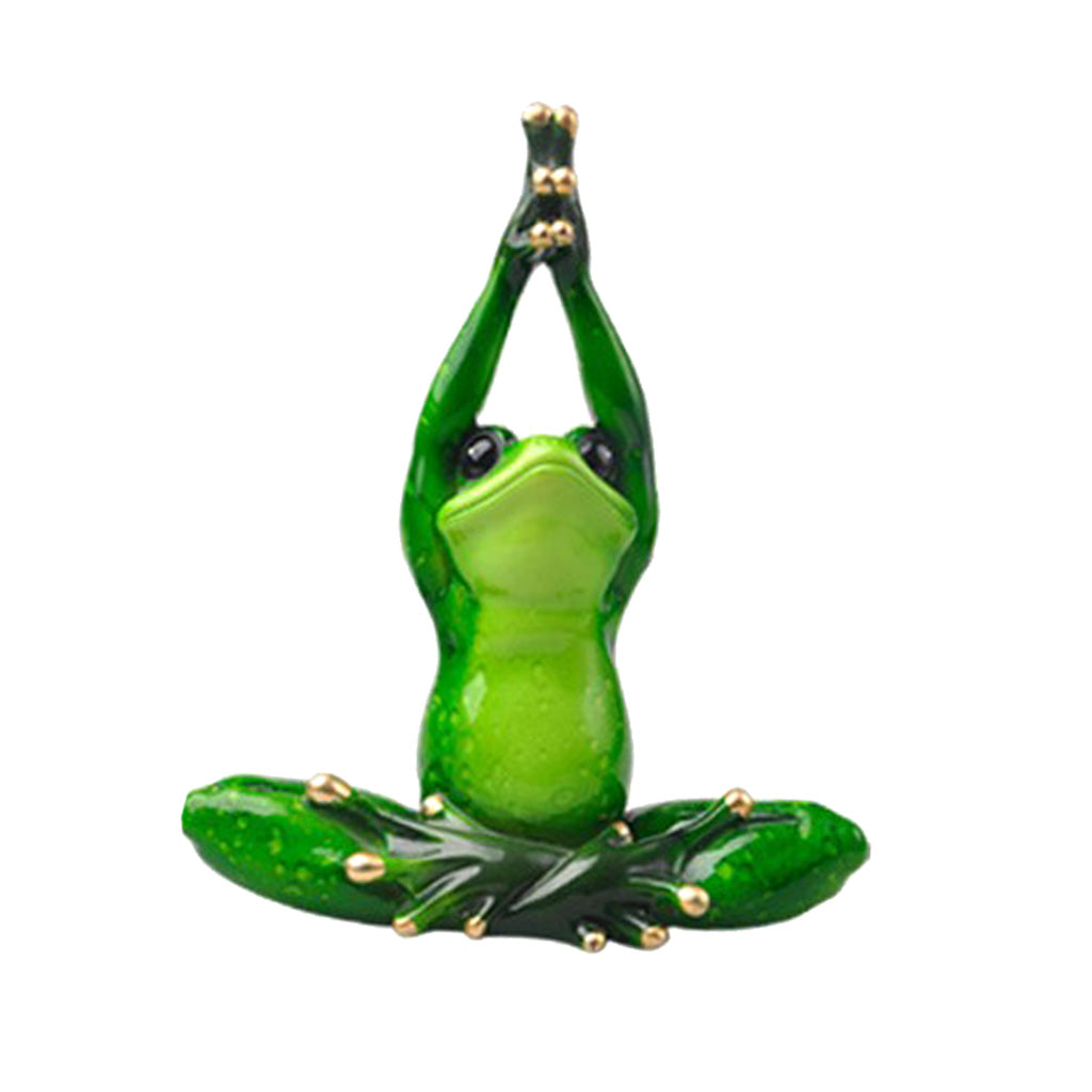 Maxbell Resin Creative 3D Craft Frog Figurine Office Desk Car Dashboard Onament b