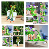 Maxbell Resin Creative 3D Craft Frog Figurine Office Desk Car Dashboard Onament a
