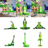 Maxbell Resin Creative 3D Craft Frog Figurine Office Desk Car Dashboard Onament a