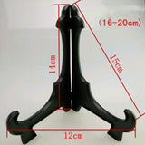 Maxbell Plastic Folding Plate Display Easel Stand Photo Holder Rack Black 14cm