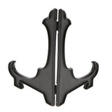 Maxbell Plastic Folding Plate Display Easel Stand Photo Holder Rack Black 14cm