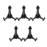 Maxbell Plastic Folding Plate Display Easel Stand Photo Holder Rack Black 14cm