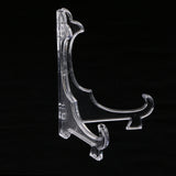 Maxbell Plastic Folding Plate Display Easel Stand Photo Holder Rack Clear 10cm