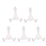 Maxbell Plastic Folding Plate Display Easel Stand Photo Holder Rack Clear 10cm
