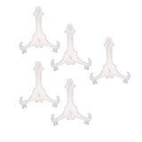 Maxbell Plastic Folding Plate Display Easel Stand Photo Holder Rack Clear 10cm