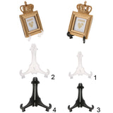Maxbell Plastic Folding Plate Display Easel Stand Photo Holder Rack Clear 10cm