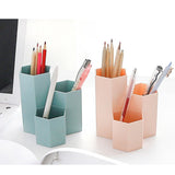 Maxbell Hexagon Pen Holder Pemcil Container Makeup Brush Holder Desktop Organizer Beige