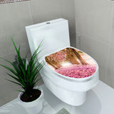 Maxbell Adhesive Bathroom Toilet Seat Cover Decal Sticker Mural Home Decoration 5#