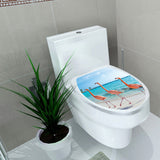 Maxbell Adhesive Bathroom Toilet Seat Cover Decal Sticker Mural Home Decoration 4#