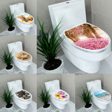 Maxbell Adhesive Bathroom Toilet Seat Cover Decal Sticker Mural Home Decoration 1#