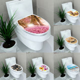 Maxbell Adhesive Bathroom Toilet Seat Cover Decal Sticker Mural Home Decoration 1#