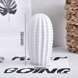 Maxbell Resin Cactus Decorative Ornament Cactus Furnishings Decoration Craft White_A