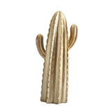 Maxbell Resin Cactus Decorative Ornament Cactus Furnishings Decoration Craft Gold_D