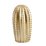 Maxbell Resin Cactus Decorative Ornament Cactus Furnishings Decoration Craft Gold_A