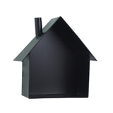 Maxbell Vintage Iron House Shaped Wall Floating Shelves Display Rack Mail Box Black