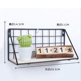 Maxbell Antique Iron Wire Wall Floating Shelves Flower Pot Planter Display Stand S