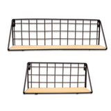 Maxbell Antique Iron Wire Wall Floating Shelves Flower Pot Planter Display Stand S