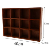 Maxbell Home Entryway Organizer Display Wall Shelf Rack with 12 Compartments Brown