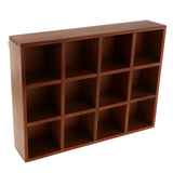 Maxbell Home Entryway Organizer Display Wall Shelf Rack with 12 Compartments Brown