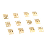 Maxbell 12x Jewelry Chest Box Miniature Dollhouse Door Window Cabinet Hinge Gold