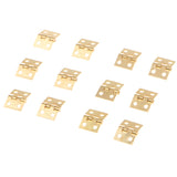 Maxbell 12x Jewelry Chest Box Miniature Dollhouse Door Window Cabinet Hinge Gold