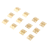 Maxbell 12x Jewelry Chest Box Miniature Dollhouse Door Window Cabinet Hinge Gold