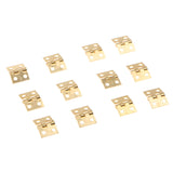 Maxbell 12x Jewelry Chest Box Miniature Dollhouse Door Window Cabinet Hinge Gold