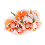 Maxbell 60pcs DIY Pearl Jewelry Garland Flowers Hanging Floral Wall Orange